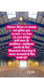 GODOWNS AVAILABLE AT RAIPUR CITY CHHATTISGARH