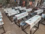 College Bench With Wooden Top And Iron Stand