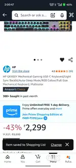 Hp gk400y Mechanical keyboard sealed pack