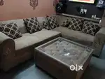 Sofa set whit centre table 2 pupi sath