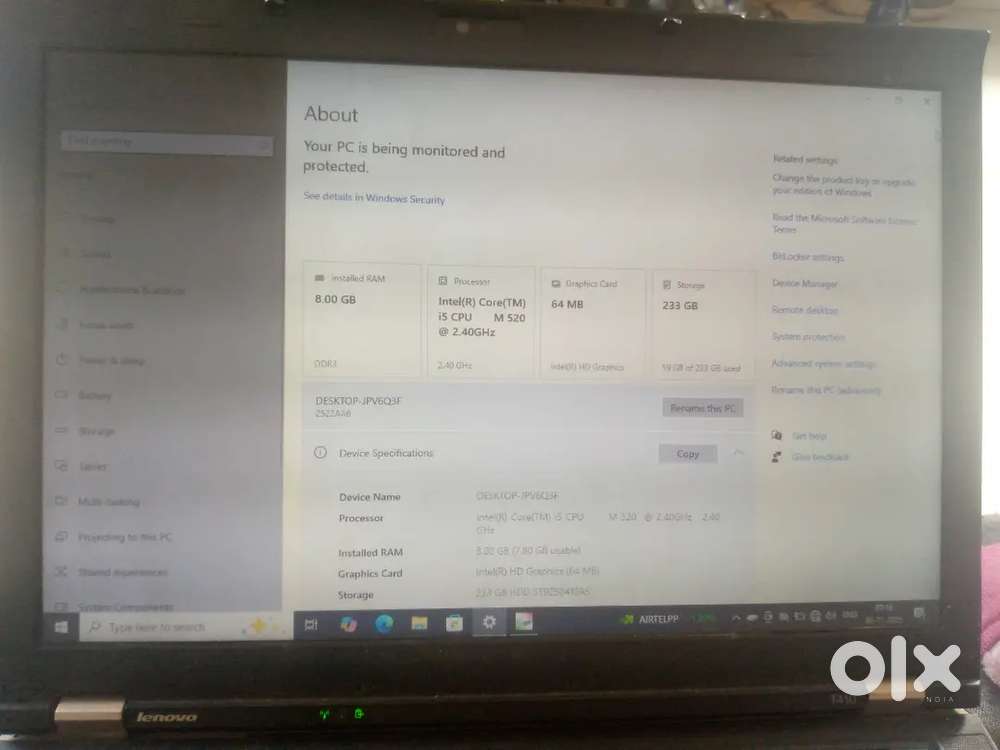 Lenovo think pad laptop