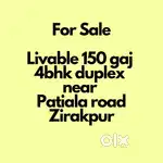 Livable 150 gaj 4bhk duplex available for sale near Patiala road, Zrk