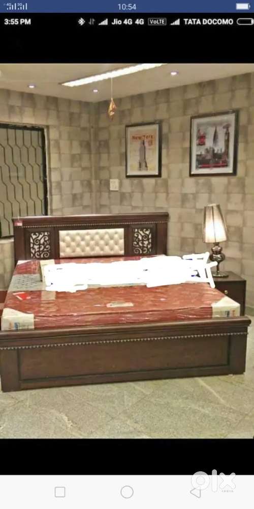 New queen size Without storage wooden bed available