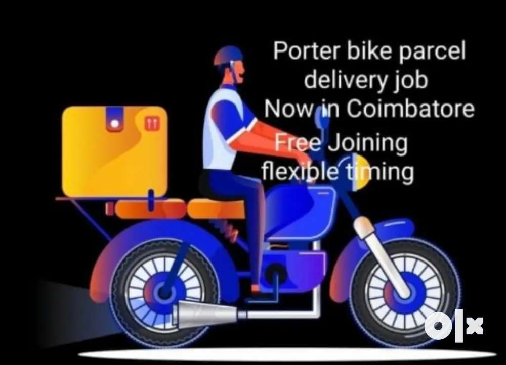 Porter bike parcel delivery boy job(free joining)
