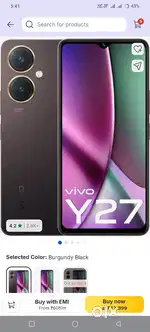Vivo y27 6/128 1.6 year old ek dam new hai