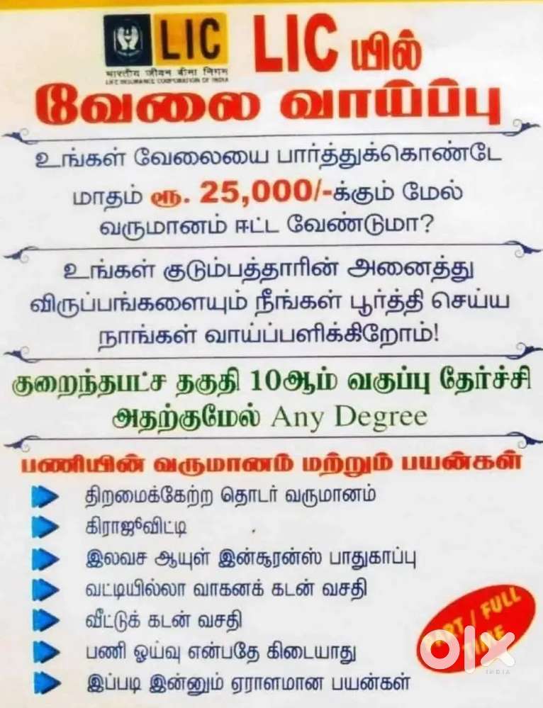 LIFE INSURANCE AGENT FOR LIC