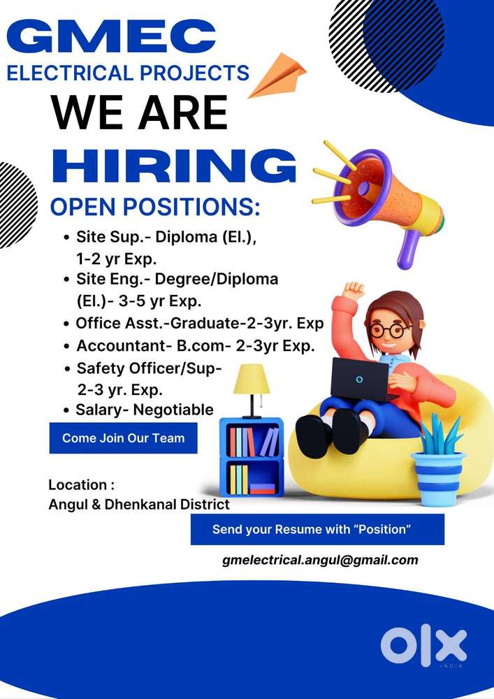 MULTIPLE VACANCIES AT ANGUL & DHENKANAL DISTRICT