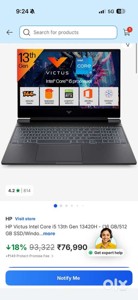 Hp victus i5 13th Gen 13420H