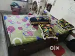 Bed,Iron Dressing Table,wooden Dining table with chair
