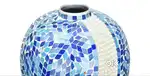 Blue Diamond Mosaic Pearl Vase and Red unbreakable Glass vase- 2 nos