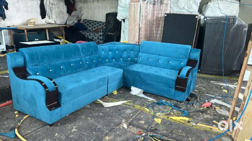 L SHAPE SOFA MODEL AND FABRIC BACK AVAILABLE IN N.Z FURNITURE