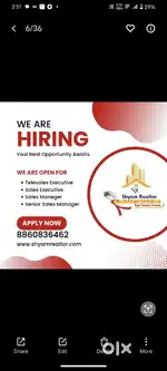 Job Fresher And Experience Male candidate in real estate company