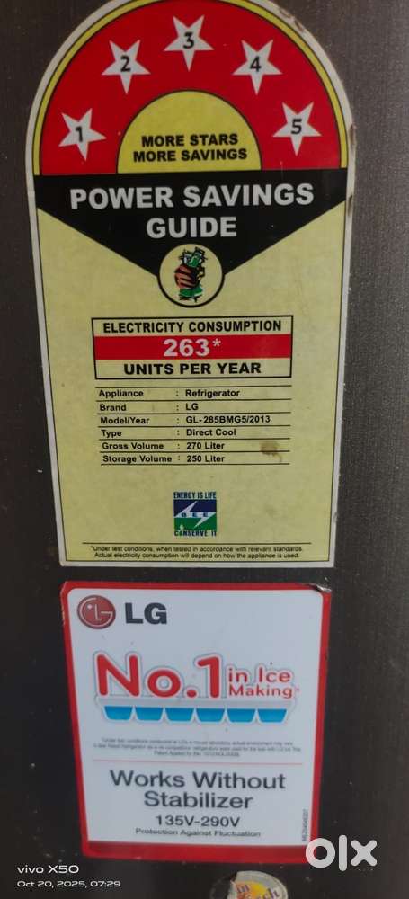 LG 270 ltr Fridge for sale