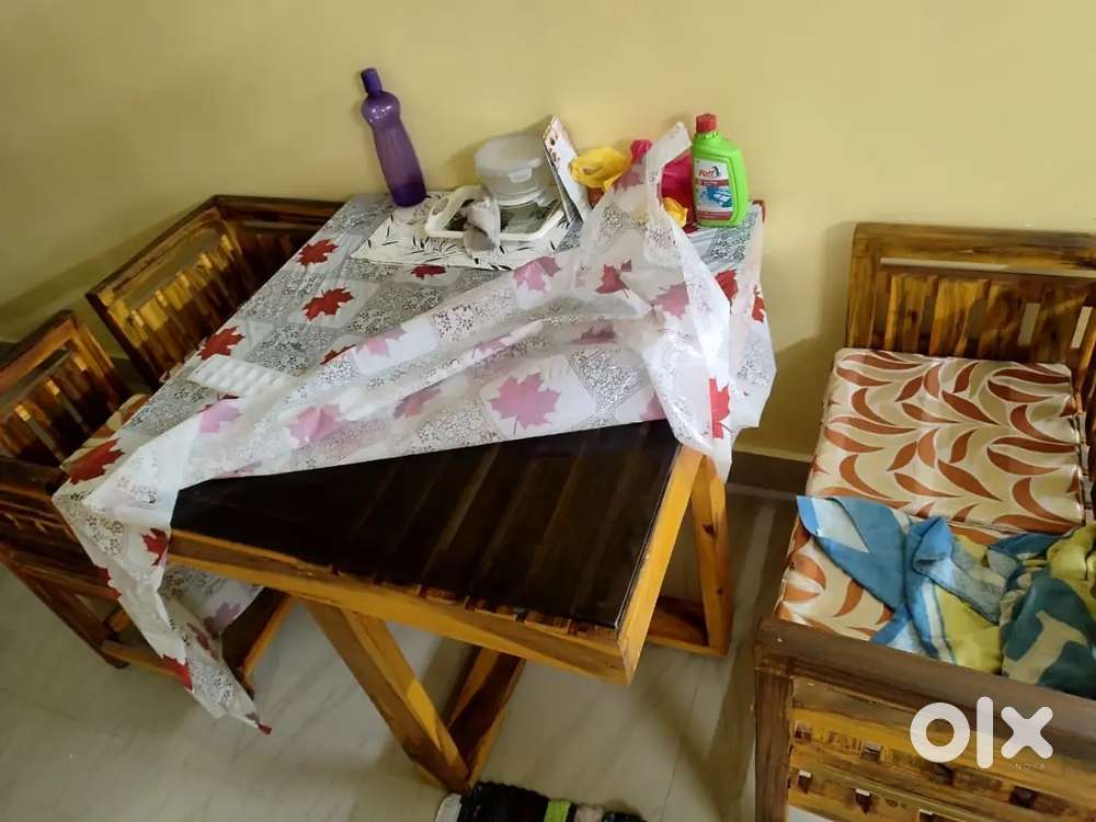 Wooden Furniture Set for Sale  Sofa + Dining + Table  ₹35,000