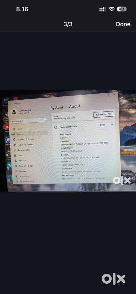 Hp pc price 8k