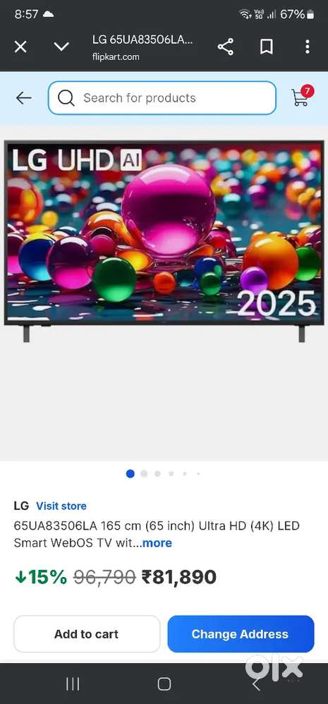 Lg led tv 8350 6 la