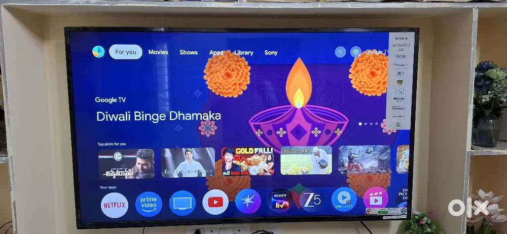 Sony Bravia 55-Inch Smart TV 1 Year Old, Excellent Condition with Bill