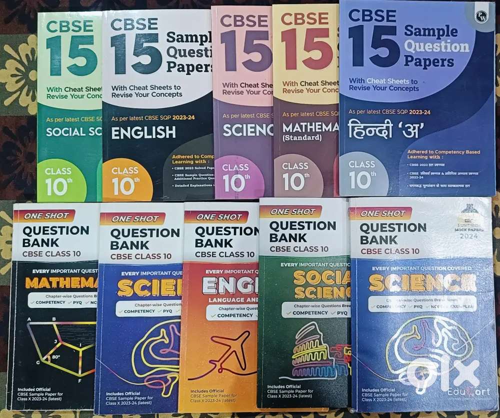 Class 9 and 10 All books with sample paper and questions bank availabl