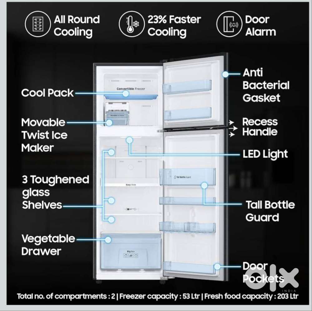 Samsung 256l, 3 star