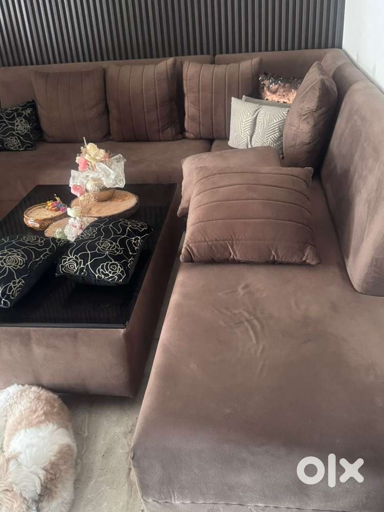 L shape sofa set