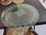 Glass turntable for 6-seater dining table