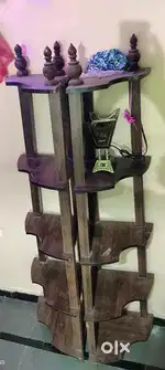 Urgent House shifting...Vintage hard wood side stand 5 story'