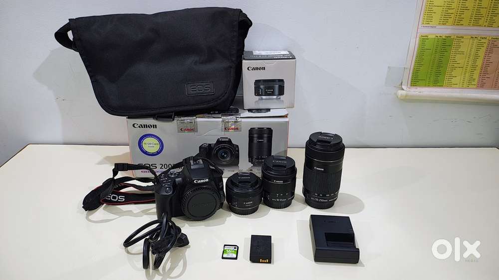 Canon EOS 200D Mark 2 with 3 lenses Brand New Condition With Box