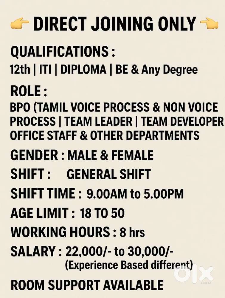 PERMANENT JOB VECANCY