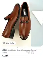 Narki Men Slip on Round Toe Leather Formal shoes