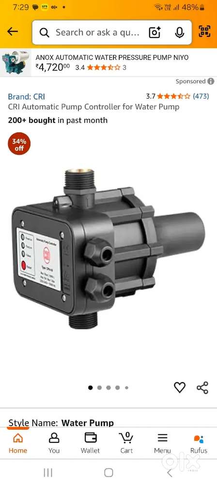 Cri pressure booster pump automatic controller