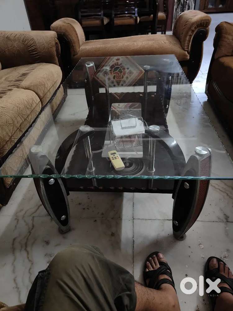 Centre Table with Glass Top