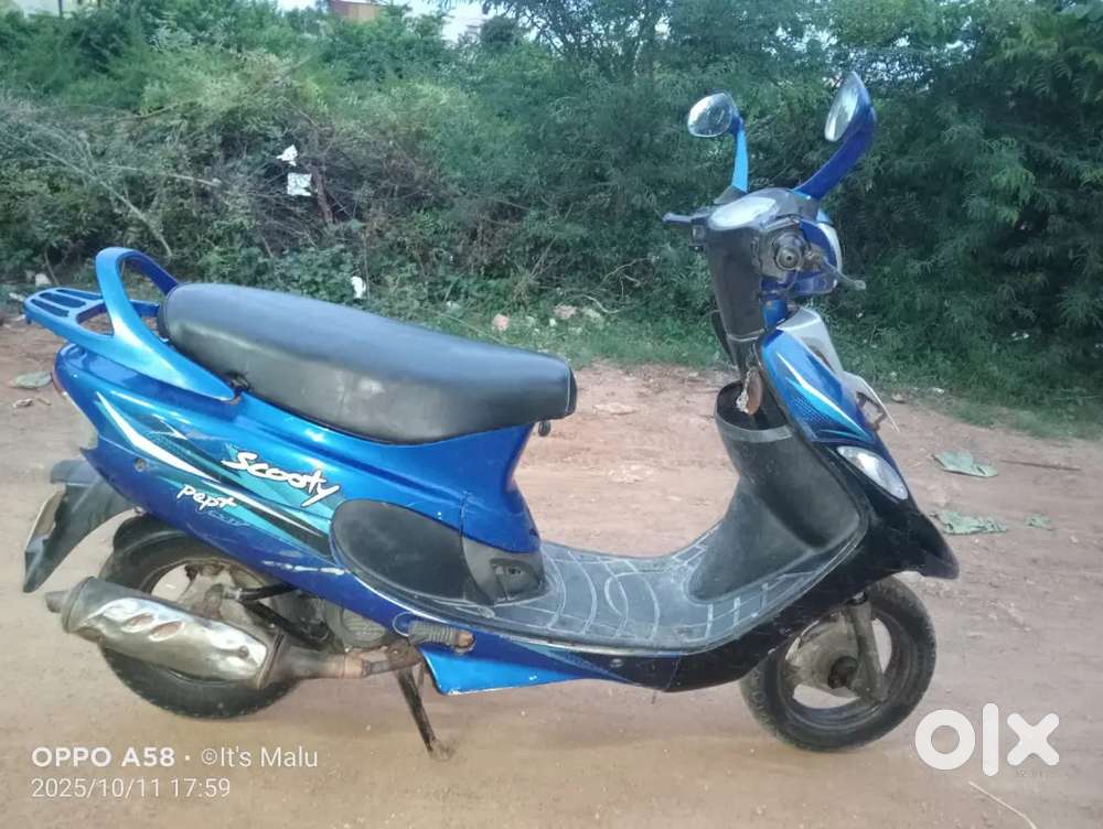 TVS SCOOTY PEP +; MODEL 2017; SELF STARTER; BLUE COLOUR; BS4 MODEL  ..