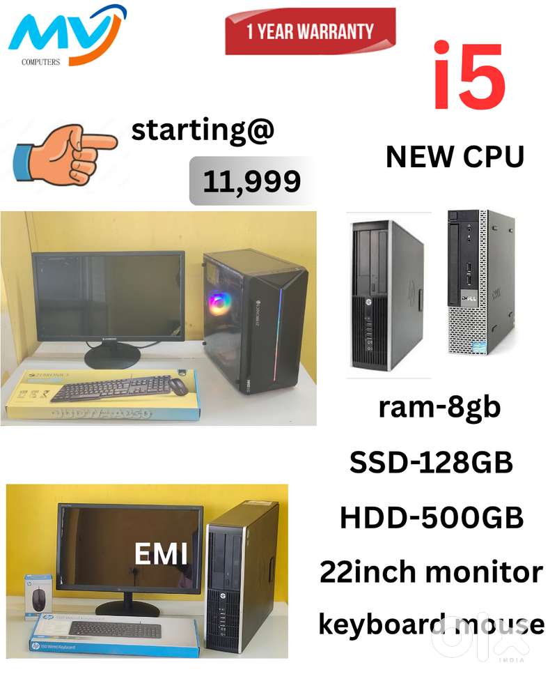 1 - Year Warranty  Starting @ 11,999  Ram - 8GB DDR3  SSD - 128GB