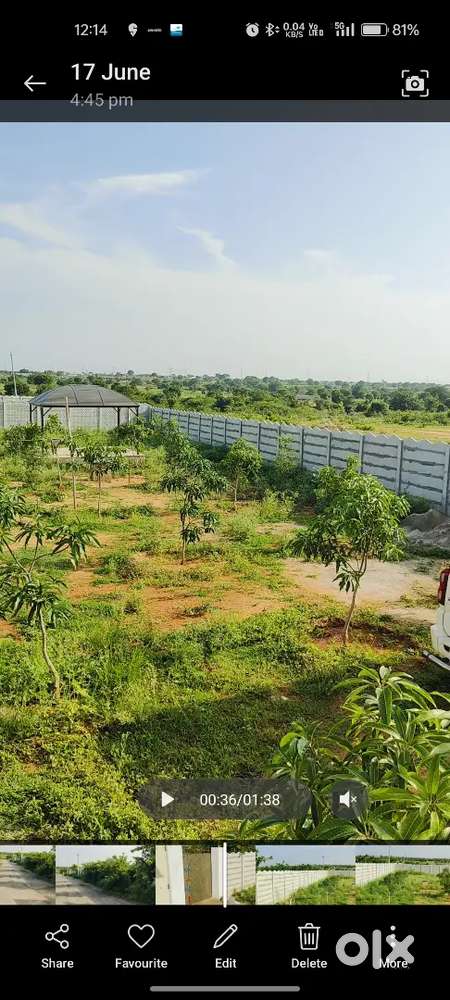 8.5 GUNTA (1000 GUZ) Plot Near JP Dargah, Kuttur