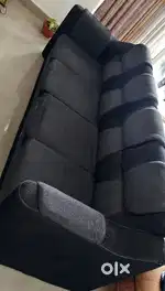 4 seater black sofa