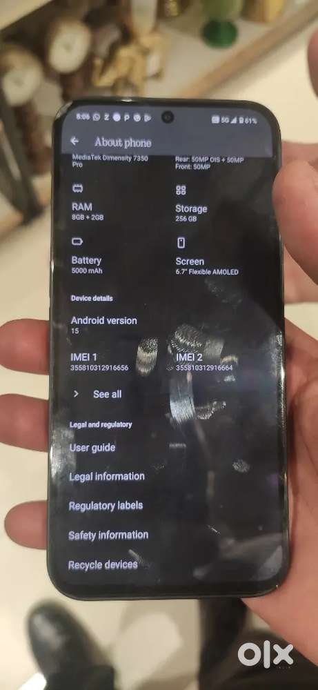 Nothing 2a+  8gb  256ram