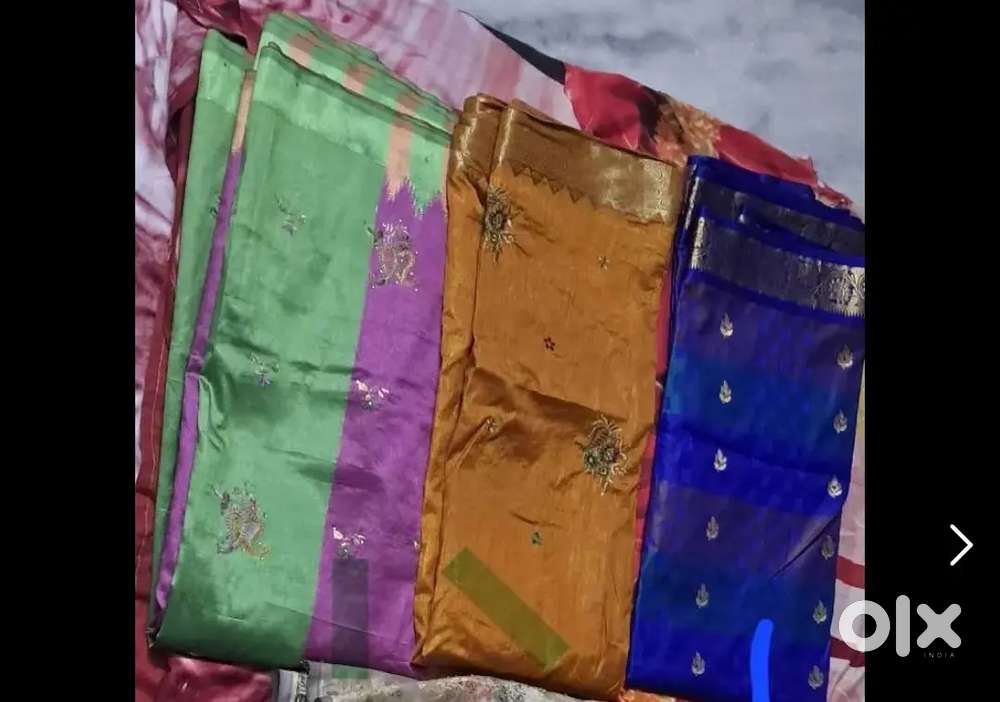 Only one or two times used saree. 300 to 700