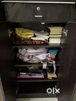 Sturdy Wooden Storage Cupboard with Shelves and Lock – Good Condition