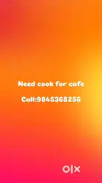 Cook chef for cafe
