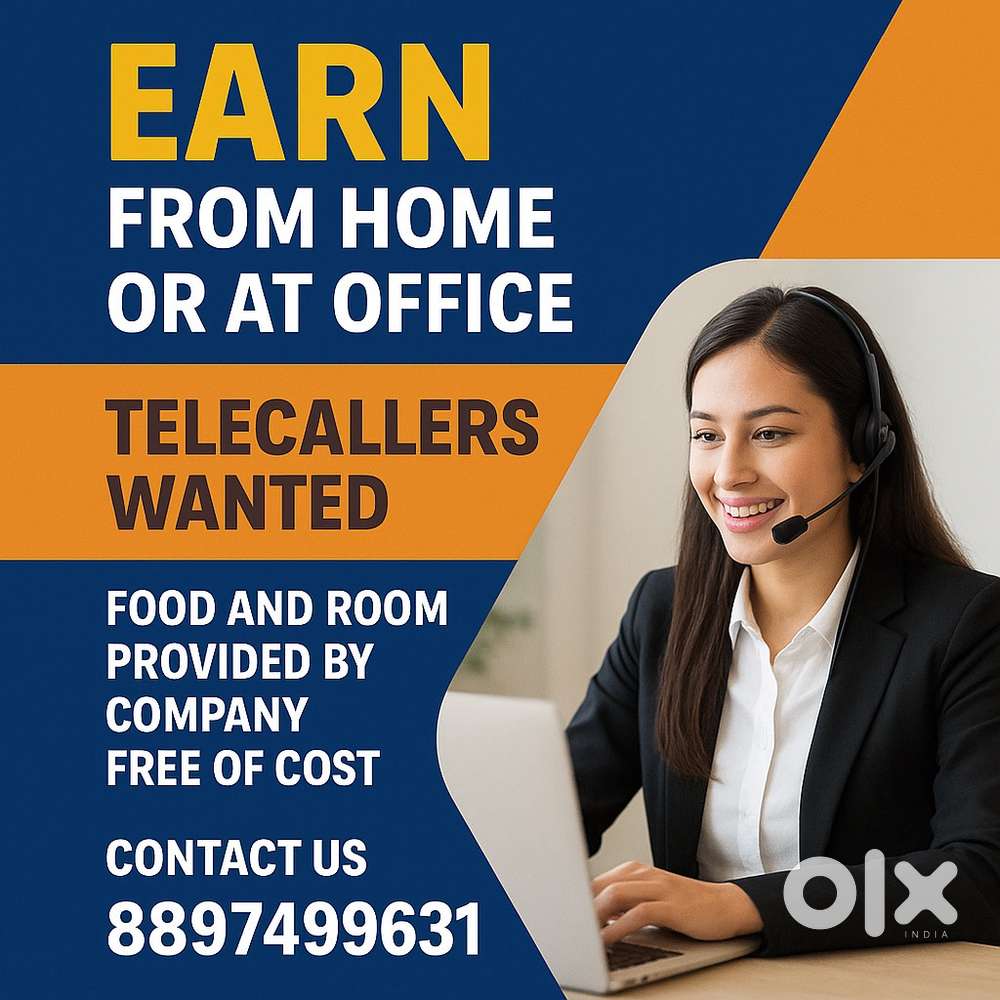 Telecaller and data entry jobs available,food and room free