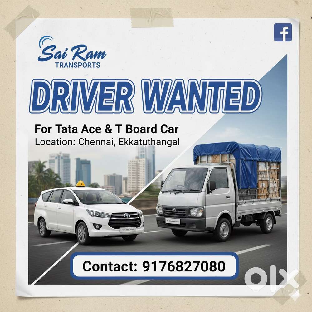 Driver Wanted @SaiRamTravel