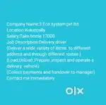 Wanted(Delivery Driver)Kukatpally Hyd