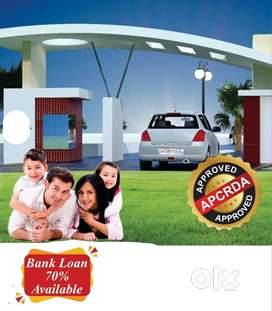 AP CRDA APPROVED Land for sale, 70% BANK LOAN AVAILABLE - Vanukur