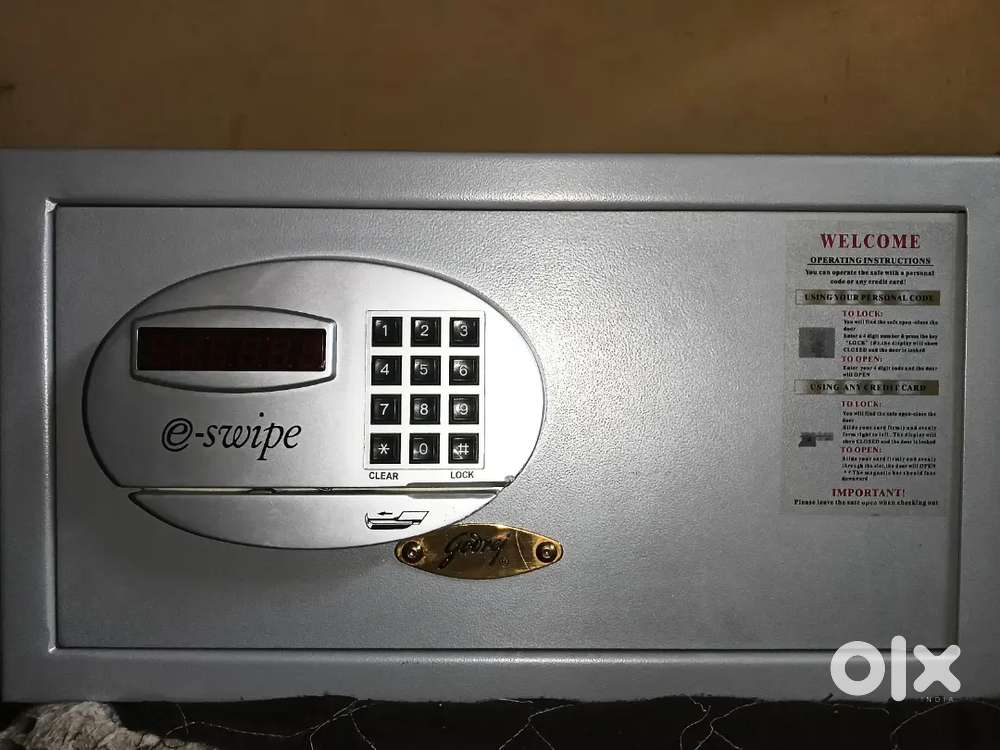 Godrej E swipe locker digital+card swipe safe