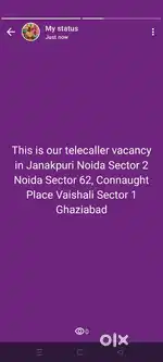 Hindi telecaller Male female both are apply
