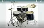 Importer New Black Jazz Metal Drums Set (Packed Stuff)