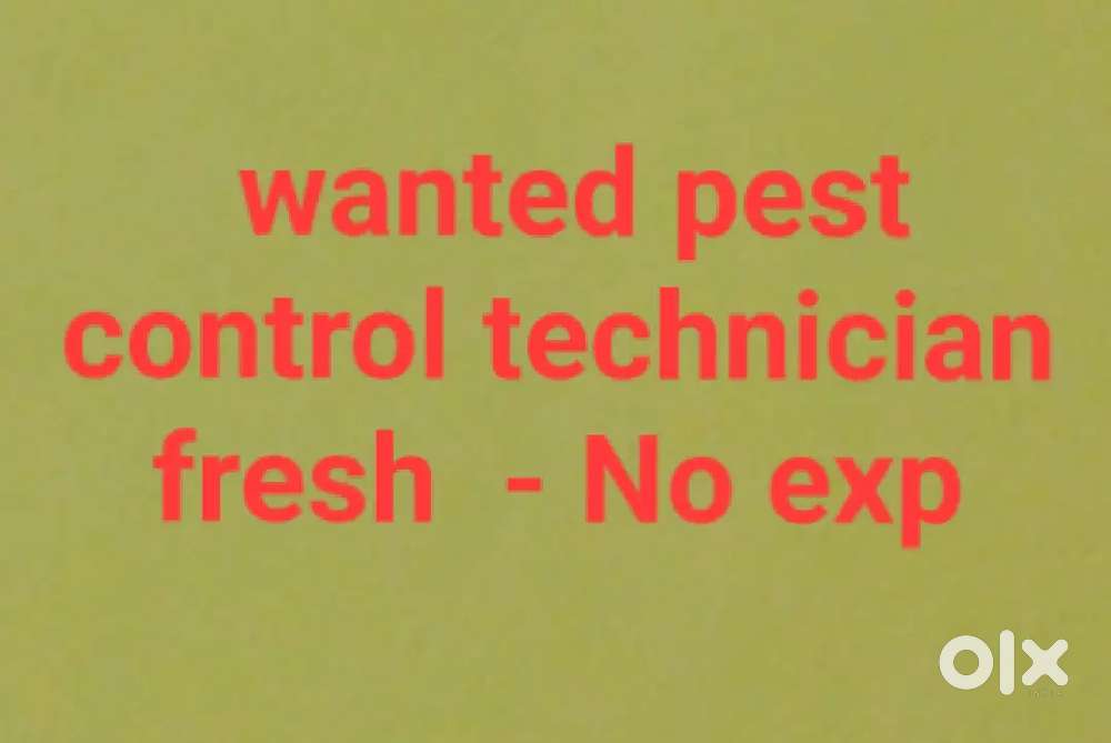 Wanted fresh pest control technician salary Rs 12000/-