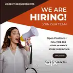 Full time job Helper store Keeper and supervisor