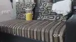 Wooden L shape sofa set