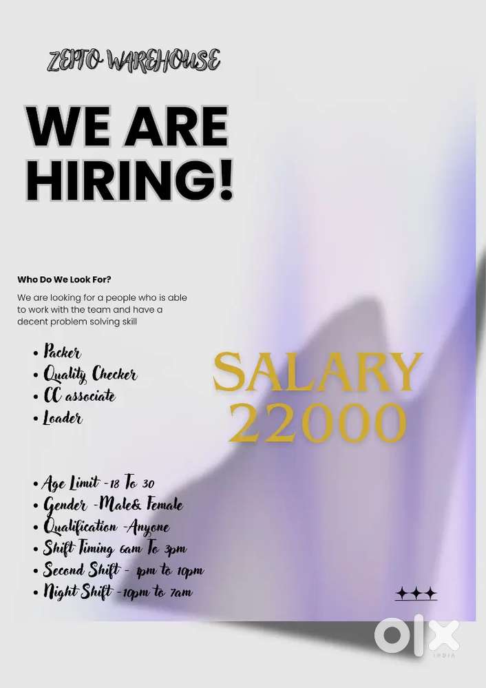 Urgent Manpower Needed – Packing Job